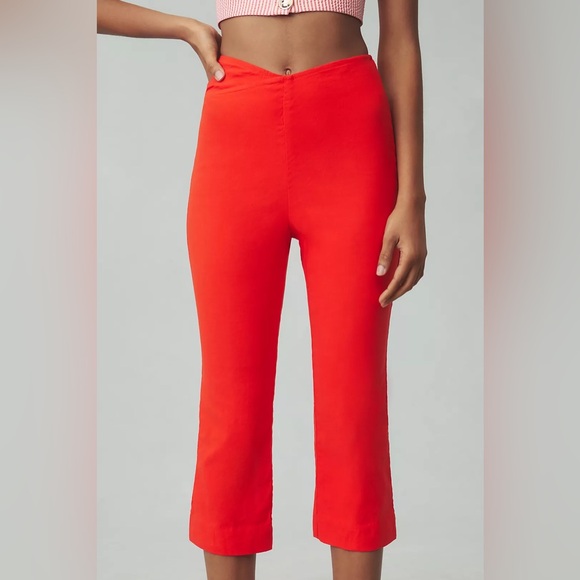 Anthropologie Maeve Structured Bombshell Capri Pants - Picture 3 of 6